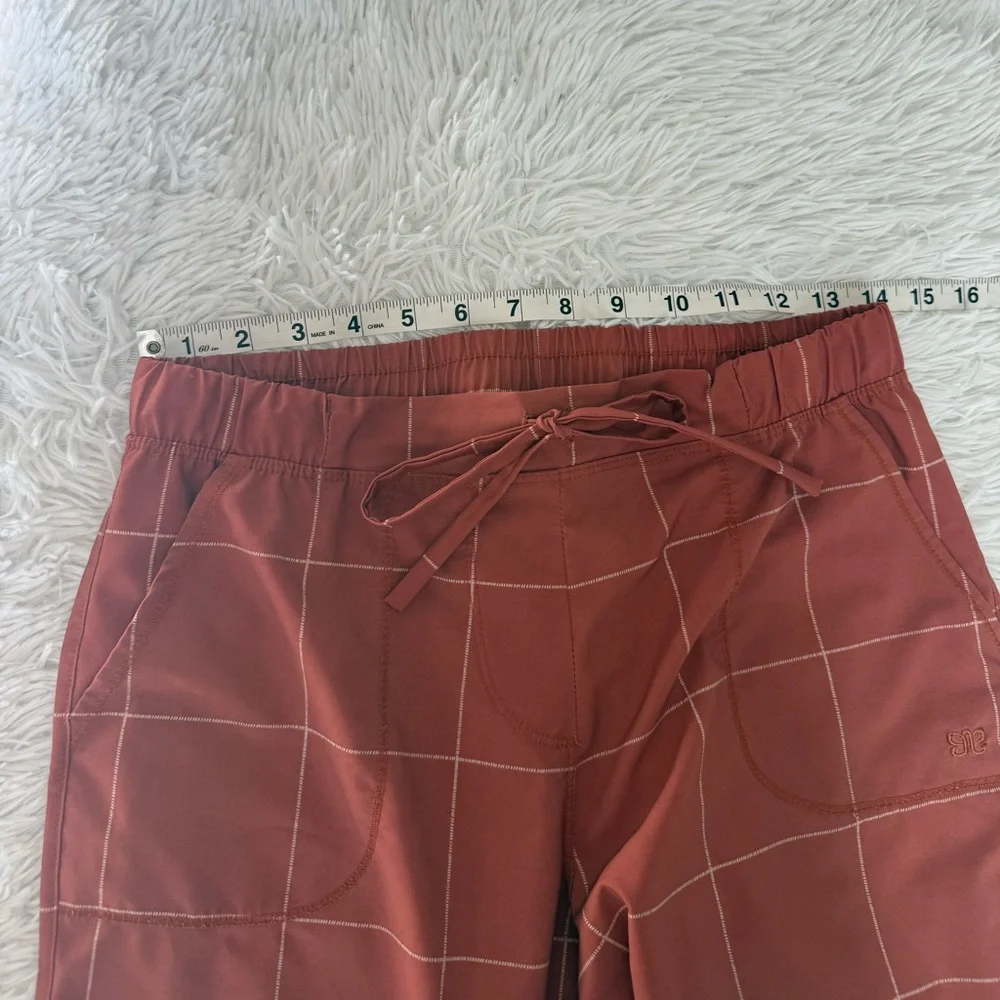 Albion Jetsetter Windowpane Terracotta Pants - Picture 9 of 13